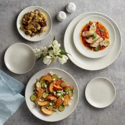 Acopa 11 3/4" X 8" Ivory (American White) Oval Coupe Stoneware Platter - 12/Case -Rak Porcelain shop 1918321