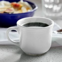 Tuxton CWF-0702 Concentrix 8 Oz. White Round China Cup - 24/Case