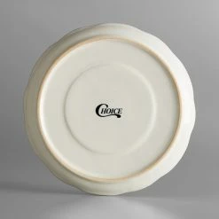 Acopa 6" Ivory (American White) Scalloped Edge Stoneware Saucer - 36/Case -Rak Porcelain shop 1921466