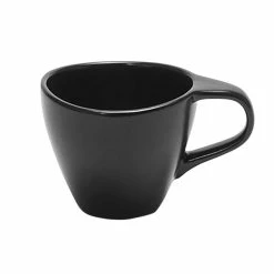 Front Of The House DCS056BKP23 Tides 3 Oz. Semi-Matte Mussel Porcelain Cup - 12/Case