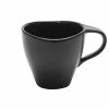 Front Of The House DCS054BKP23 Tides 8 Oz. Semi-Matte Mussel Porcelain Cup - 12/Case
