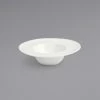 Front Of The House DCS029BEP23 Catalyst Monaco 4" European White Round Porcelain Saucer - 12/Case