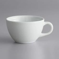 Corona By GET Enterprises PA1101904424 Actualite 8.8 Oz. Bright White Porcelain Tea Cup - 24/Case