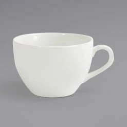 Front Of The House DCS060BEP23 Catalyst Seattle 9 Oz. European White Porcelain Cup - 12/Case