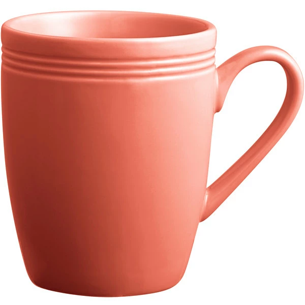 Acopa Capri 12 Oz. Coral Reef Stoneware Mug - 12/Pack 2 Acopa Capri 12 Oz. Coral Reef Stoneware Mug - 12/Pack - Image 2
