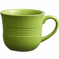 Acopa Capri 8 Oz. Bamboo Green Stoneware Cup - 12/Pack -Rak Porcelain shop 1965156