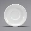 Oneida Buffalo Bright White Ware By 1880 Hospitality F8010000502 6 1/8" Rolled Edge Porcelain Saucer - 36/Case