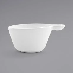 Front Of The House DCS039WHP23 Harmony 10 Oz. Bright White Porcelain Cup - 12/Case