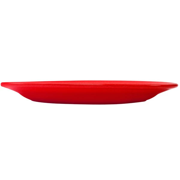 International Tableware CA-12-CR Cancun 10 3/8" X 7 1/4" Crimson Red Stoneware Wide Rim Platter - 24/Case 2 International Tableware CA-12-CR Cancun 10 3/8" X 7 1/4" Crimson Red Stoneware Wide Rim Platter - 24/Case - Image 2