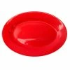International Tableware CA-13-CR Cancun 11 1/2" X 8 1/4" Crimson Red Stoneware Wide Rim Platter - 12/Case