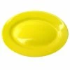 International Tableware CA-14-Y Cancun 12 1/2" X 9" Yellow Stoneware Wide Rim Platter - 12/Case