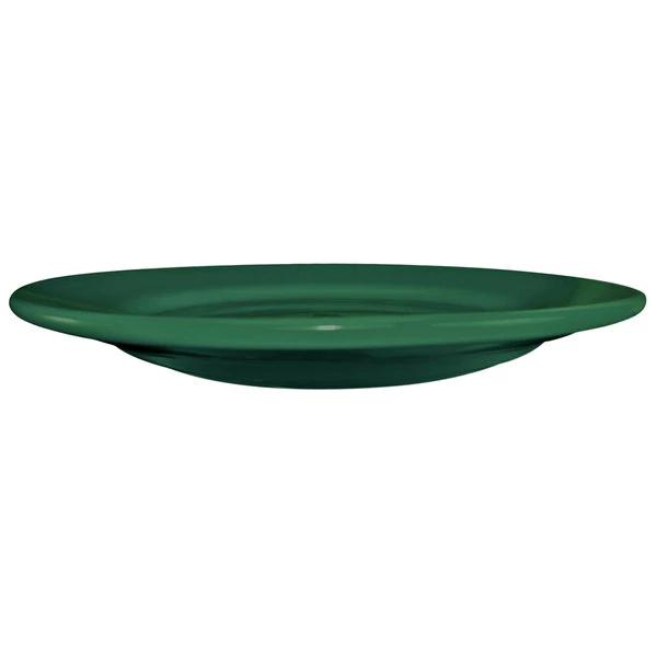 International Tableware CA-21-G Cancun 12" Green Stoneware Rolled Edge Wide Rim Plate - 12/Case 2 International Tableware CA-21-G Cancun 12" Green Stoneware Rolled Edge Wide Rim Plate - 12/Case - Image 2