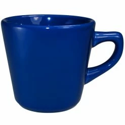 International Tableware CA-1-CB Cancun 7 Oz. Cobalt Blue Stoneware Tall Cup - 36/Case