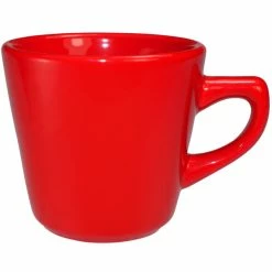 International Tableware CA-1-CR Cancun 7 Oz. Crimson Red Stoneware Tall Cup - 36/Case