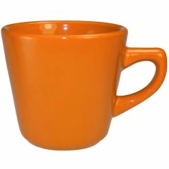 International Tableware CA-1-O Cancun 7 Oz. Orange Stoneware Tall Cup - 36/Case