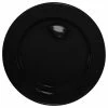 International Tableware CA-7-B Cancun 7 1/8" Black Stoneware Rolled Edge Wide Rim Plate - 36/Case
