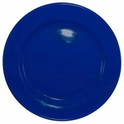 International Tableware CA-7-CB Cancun 7 1/8" Cobalt Blue Stoneware Rolled Edge Wide Rim Plate - 36/Case
