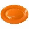 International Tableware CA-51-O Cancun 15 1/2" X 10 1/2" Orange Stoneware Wide Rim Platter - 12/Case