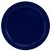 International Tableware CAN-6-CB Cancun 6 1/2" Cobalt Blue Stoneware Rolled Edge Narrow Rim Plate - 36/Case