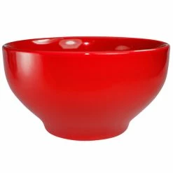 International Tableware CA-45-CR Cancun 144 Oz. Crimson Red Stoneware Footed Bowl - 6/Case