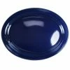 International Tableware CAN-12-CB Cancun 9 3/4" X 7 1/2" Cobalt Blue Stoneware Narrow Rim Platter - 24/Case