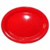 International Tableware CAN-14-CR Cancun 13 1/4" X 10 3/8" Crimson Red Stoneware Narrow Rim Platter - 12/Case