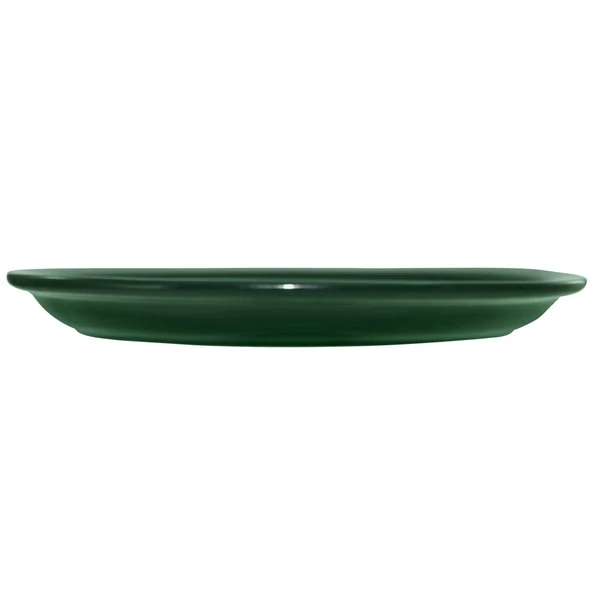 International Tableware CAN-13-G Cancun 11 1/2" X 9 1/4" Green Stoneware Narrow Rim Platter - 12/Case 2 International Tableware CAN-13-G Cancun 11 1/2" X 9 1/4" Green Stoneware Narrow Rim Platter - 12/Case - Image 2