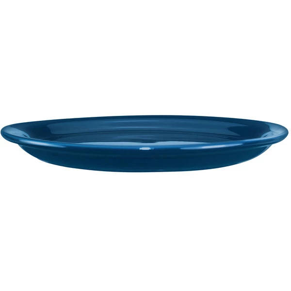 International Tableware CAN-14-LB Cancun 13 1/4" X 10 3/8" Light Blue Stoneware Narrow Rim Platter - 12/Case 2 International Tableware CAN-14-LB Cancun 13 1/4" X 10 3/8" Light Blue Stoneware Narrow Rim Platter - 12/Case - Image 2
