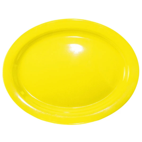 International Tableware CAN-13-Y Cancun 11 1/2" X 9 1/4" Yellow Stoneware Narrow Rim Platter - 12/Case 1 International Tableware CAN-13-Y Cancun 11 1/2" X 9 1/4" Yellow Stoneware Narrow Rim Platter - 12/Case