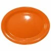 International Tableware CAN-12-O Cancun 9 3/4" X 7 1/2" Orange Stoneware Narrow Rim Platter - 24/Case