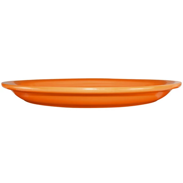 International Tableware CAN-13-O Cancun 11 1/2" X 9 1/4" Orange Stoneware Narrow Rim Platter - 12/Case 2 International Tableware CAN-13-O Cancun 11 1/2" X 9 1/4" Orange Stoneware Narrow Rim Platter - 12/Case - Image 2