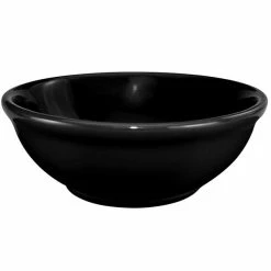 International Tableware CA-15-B Cancun 13 Oz. Black Stoneware Nappie / Oatmeal Bowl - 36/Case