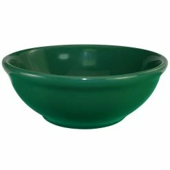 International Tableware CA-15-G Cancun 13 Oz. Green Stoneware Nappie / Oatmeal Bowl - 36/Case