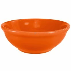 International Tableware CA-15-O Cancun 13 Oz. Orange Stoneware Nappie / Oatmeal Bowl - 36/Case