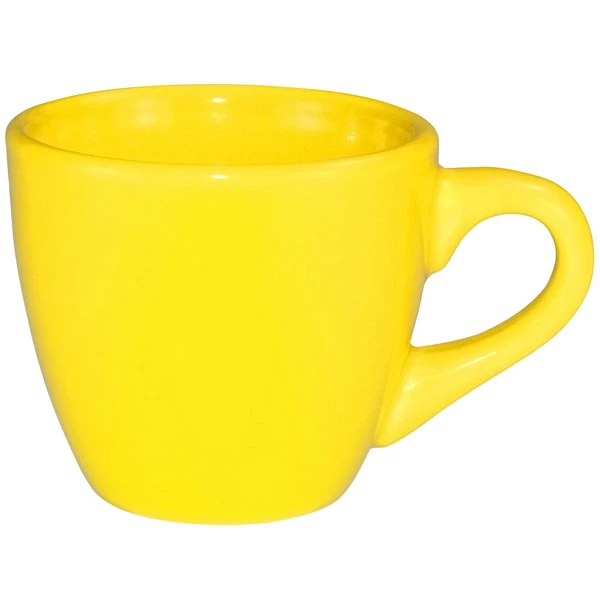 International Tableware CA-35-Y Cancun 3.5 Oz. Yellow Stoneware A.D. Demi / Espresso Cup - 36/Case 1 International Tableware CA-35-Y Cancun 3.5 Oz. Yellow Stoneware A.D. Demi / Espresso Cup - 36/Case