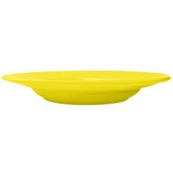 International Tableware CA-120-Y Cancun 18 Oz. Yellow Stoneware Pasta Bowl - 12/Case