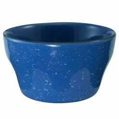 International Tableware CF-4 Campfire 7.25 Oz. Speckle Ocean Blue Stoneware Bouillon - 36/Case