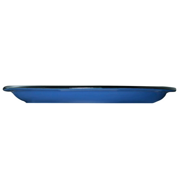 International Tableware CFN-13 Campfire 11 1/2" X 9 1/4" Speckle Ocean Blue Narrow Rim Stoneware Platter - 12/Case 2 International Tableware CFN-13 Campfire 11 1/2" X 9 1/4" Speckle Ocean Blue Narrow Rim Stoneware Platter - 12/Case - Image 2