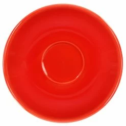 International Tableware CA-36-CR Cancun 5 1/8" Crimson Red Stoneware A.D. Saucer - 36/Case
