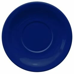 International Tableware CAN-2-CB Cancun 5 1/2" Cobalt Blue Stoneware Narrow Rim Saucer - 36/Case