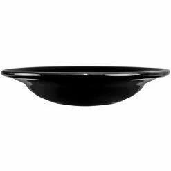 International Tableware CA-3-B Cancun 10 Oz. Black Stoneware Deep Rim Soup Bowl - 24/Case