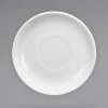 International Tableware 822-02S 6 1/8" European White Stoneware Latte Saucer - 24/Case