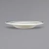 International Tableware CT-125 Catania 32 Oz. Ivory (American White) Stoneware Pasta Bowl With Blue Bands - 12/Case