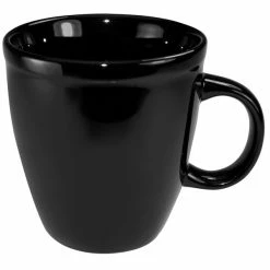 International Tableware 81950-05 Cancun 17 Oz. Black Stoneware Mocha Mug - 36/Case
