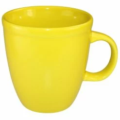 International Tableware 81950-242 Cancun 17 Oz. Yellow Stoneware Mocha Mug - 36/Case