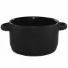 International Tableware 83567-05/05MF-05C Hilo 11 Oz. Black In / Black Out Stoneware Mini Casserole Dish / Soup Bowl - 12/Case
