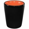 International Tableware 81122-2956/05MF-05C Hilo 1.5 Oz. Orange In / Black Out Stoneware Shot Glass - 24/Case