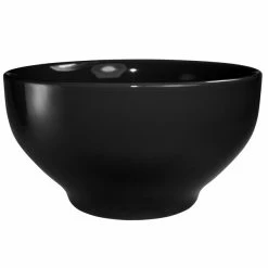 International Tableware CA-43-B Cancun 16 Oz. Black Stoneware Footed Bowl - 24/Case