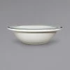 International Tableware CT-10 Catania 10 Oz. Ivory (American White) Stoneware Grapefruit Bowl With Blue Bands - 36/Case