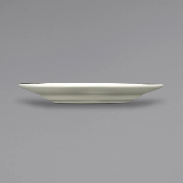 International Tableware FL-8GF Florentine 9" Gold Rim Ivory (American White) Stoneware Plate - 24/Case 2 International Tableware FL-8GF Florentine 9" Gold Rim Ivory (American White) Stoneware Plate - 24/Case - Image 2